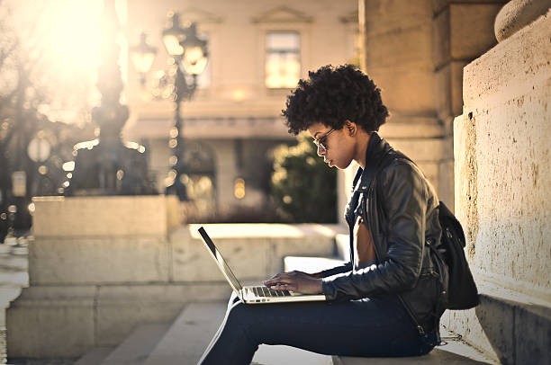 Black woman working